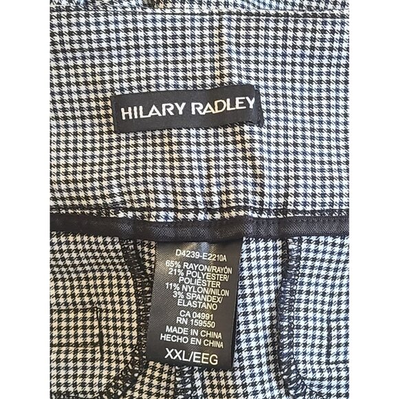 Hilary Radley Women’s Pull on Pants Size XXL Black White Houndstooth NWT - Picture 6 of 8